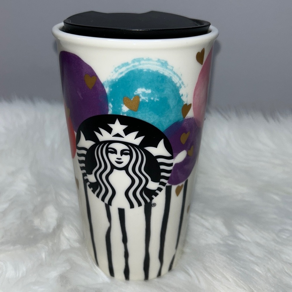 Starbucks Valentines Day balloon travel timber